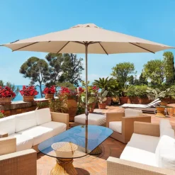 Patio Umbrella Outdoor Umbrella Patio Market Table Umbrellas with Push Button Tilt, Crank for Lawn, Garden, Deck, Backyard & Pool(Only The Umbrella Surface)