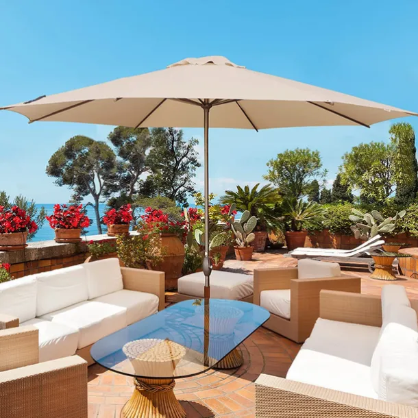 Patio Umbrella Outdoor Umbrella Patio Market Table Umbrellas with Push Button Tilt, Crank for Lawn, Garden, Deck, Backyard & Pool(Only The Umbrella Surface)