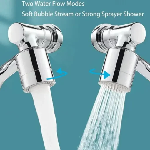 1pc 1440 Copper Alloy Universal Swivel Faucet Spray Head Suitable For Extension Faucet Aerator Spout Kitchen Faucet Wash Basin Robot Arm Faucet Extender Sink Accessories