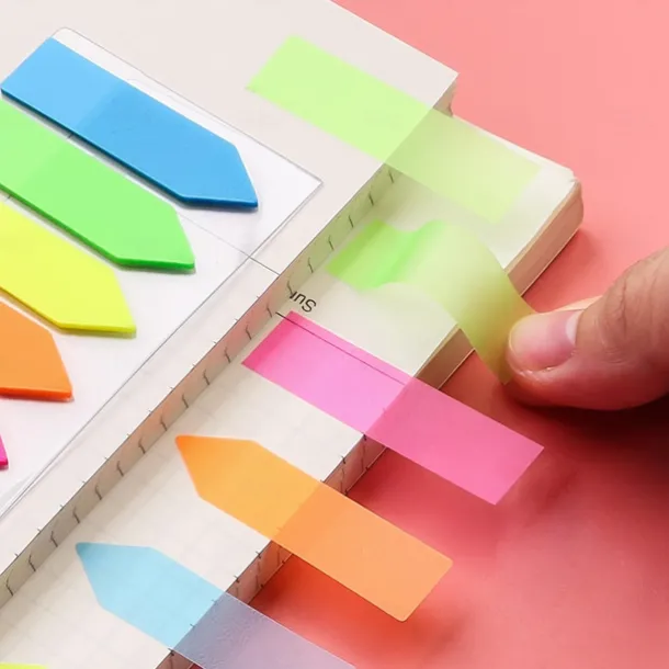1pc 100 Sheets Extractable Waterproof Transparent Sticky Notes Color Sticky Notes For Label School Office