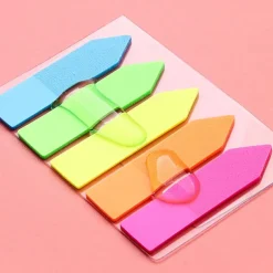 1pc 100 Sheets Extractable Waterproof Transparent Sticky Notes Color Sticky Notes For Label School Office