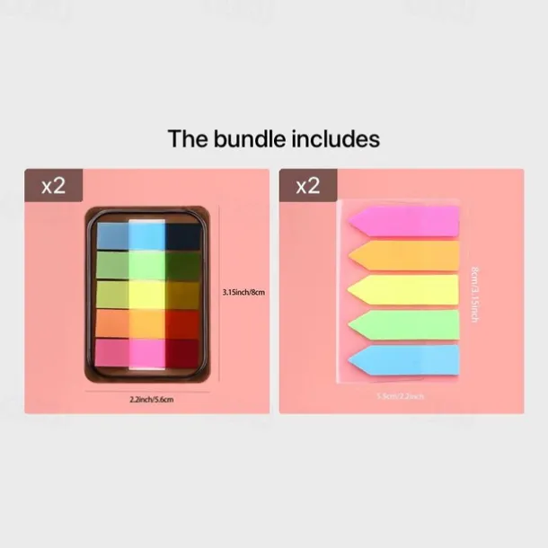 1pc 100 Sheets Extractable Waterproof Transparent Sticky Notes Color Sticky Notes For Label School Office