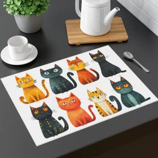 1PC Animal Pattern Placemat Table Mat 12x18 Inch Table Mats for Party Kitchen Dining Decoration