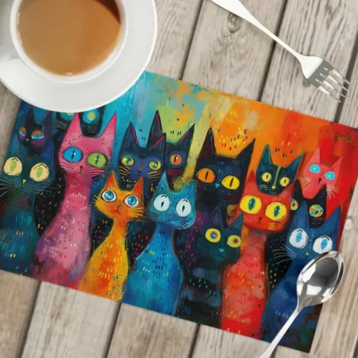 1PC Animal Pattern Placemat Table Mat 12x18 Inch Table Mats for Party Kitchen Dining Decoration