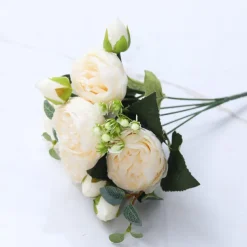 1pc Artificial Flower Stem, Silk Peony, Artificial Flowers Bouquet, Fake Flowers For Home Wedding Decoration Mother's Day Gifts Birthday Gifts