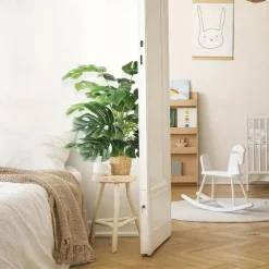 1pc Artificial Palm Tree Leaves Plant, Greenery Fake Tropical Plants, Artificial Monstera Tree Faux Fake Palm Fronds Plant, Suitable For Living Room Bedroom Home Decor, Spring Summer Decor