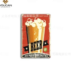 1pc Bar Metal Tin Sign Tin Sign Vintage Kitchen Signs Wall Decor, Painting Wall Hanging for Restaurant Decor Bar Decor Home Decor Wall Art Metal Tin Sign 20x30cm/8''x12''