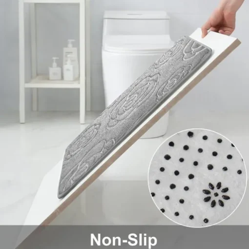 1pc Bath Rugs, Rose Flower Patterned Bathroom Bath Mat Flannel Non-slip Carpet Bathtub Floor Rug Shower Room Doormat Memory Foam Mat Washable Carpet