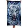 1PC Beach Swimming Towels Tiger Lion Wolf Cartoon Animal Pattern Printing Folded Quick-Dry Soft Towels Home Decor Travel