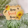 1pc Bee Wall Hanging, Wooden Animal Pattern Plaque Sign Wll Decor Accessories, For Garden Cafe Room Decor Household Items 6.3''x9''