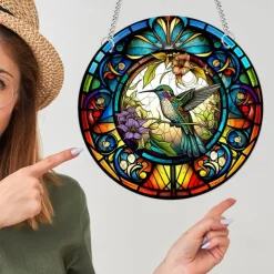 1pc Bird Wall Hanging Suncatcher for Home and Garden Decor - Perfect for Home Decor