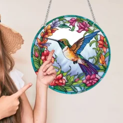 1pc Bird Wall Hanging Suncatcher for Home and Garden Decor - Perfect for Home Decor