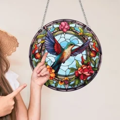 1pc Bird Wall Hanging Suncatcher for Home and Garden Decor - Perfect for Home Decor