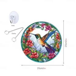 1pc Bird Wall Hanging Suncatcher for Home and Garden Decor - Perfect for Home Decor