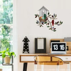 1pc Bird's Nest Metal Wall Art Outdoor Decor Rust Proof Wall Sculpture Ideal For Garden, Home, Farmhouse, Patio And Bedroom