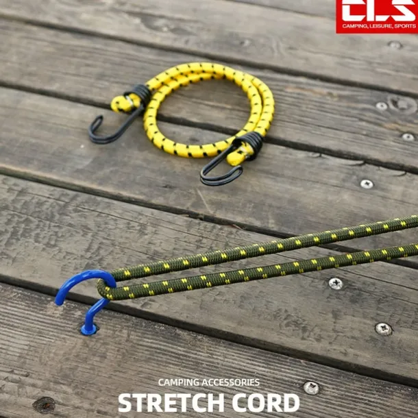 1pc Camping Outdoor Binding Rope with Thick Elastic Band, Durable, Strong, Ideal for Tents, Tarps, Camping Gear, Adjustable, Easy to Use, Multi-Purpose Outdoor Tool for Securely Holding Equipment