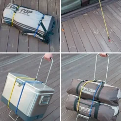 1pc Camping Outdoor Binding Rope with Thick Elastic Band, Durable, Strong, Ideal for Tents, Tarps, Camping Gear, Adjustable, Easy to Use, Multi-Purpose Outdoor Tool for Securely Holding Equipment