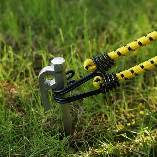 1pc Camping Outdoor Binding Rope with Thick Elastic Band, Durable, Strong, Ideal for Tents, Tarps, Camping Gear, Adjustable, Easy to Use, Multi-Purpose Outdoor Tool for Securely Holding Equipment