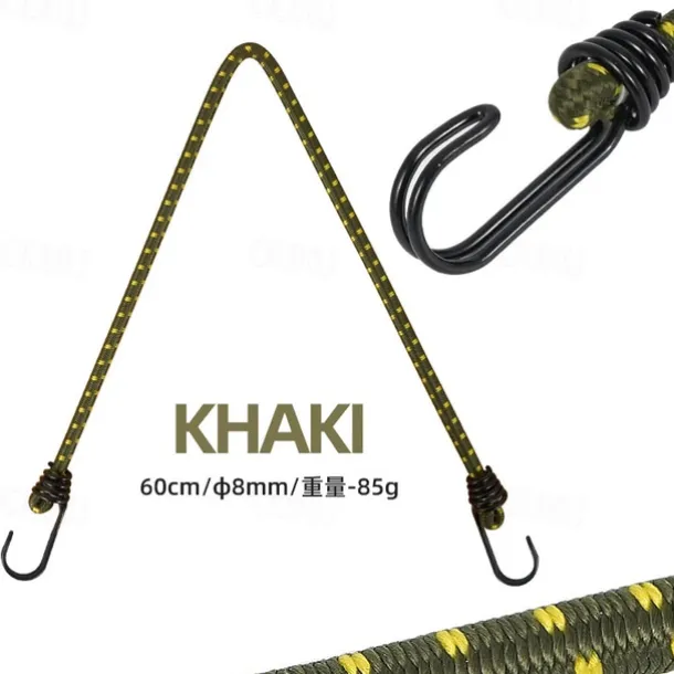 1pc Camping Outdoor Binding Rope with Thick Elastic Band, Durable, Strong, Ideal for Tents, Tarps, Camping Gear, Adjustable, Easy to Use, Multi-Purpose Outdoor Tool for Securely Holding Equipment