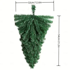 1pc Christmas Teardrop Swag Artificial Pine Swags Mailbox Swag Front Door Teardrop Wreath for Holiday Christmas Decoration 90cm