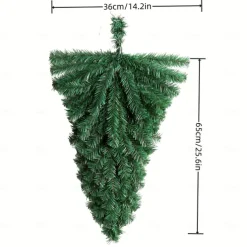 1pc Christmas Teardrop Swag Artificial Pine Swags Mailbox Swag Front Door Teardrop Wreath for Holiday Christmas Decoration 90cm