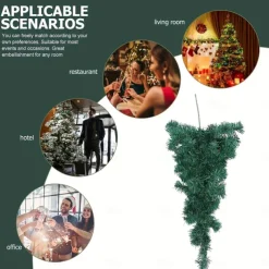 1pc Christmas Teardrop Swag Artificial Pine Swags Mailbox Swag Front Door Teardrop Wreath for Holiday Christmas Decoration 90cm