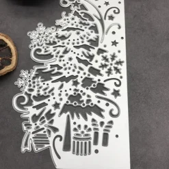 1pc Christmas Tree Gift Frame Metal Cutting Dies Stencils For DIY Scrapbooking Decorative Embossing Handcraft Die Cutting Template
