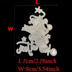 1pc Christmas Tree Happy New Year Cutting Dies Xmas Gift Paper Die Cutting Template