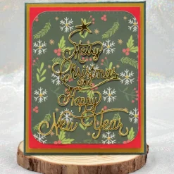 1pc Christmas Tree Happy New Year Cutting Dies Xmas Gift Paper Die Cutting Template