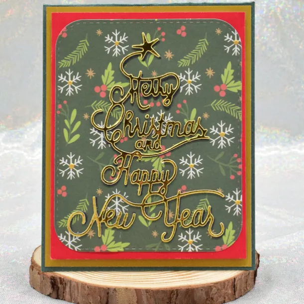 1pc Christmas Tree Happy New Year Cutting Dies Xmas Gift Paper Die Cutting Template