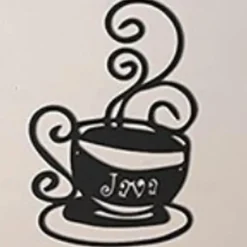 1pc Coffee Cup Metal Wall Art Outdoor Decor Rust Proof Wall Sculpture Ideal For Garden, Home, Farmhouse, Patio And Bedroom