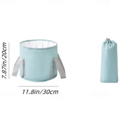 1pc Collapsible Foot Bath Basin For Soaking Feet, Portable Foot Bath Tub Bag With Handles, Washbasin For Traveling Camping