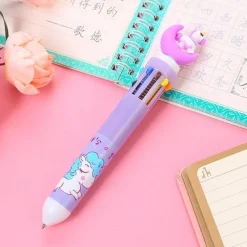 1pc Cute 10 Colors Transparent Shape Retractable Ball Pen Cute Animal Shuttle Pen Gift For Kids, Back to School Supplies