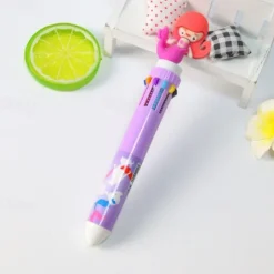 1pc Cute 10 Colors Transparent Shape Retractable Ball Pen Cute Animal Shuttle Pen Gift For Kids, Back to School Supplies