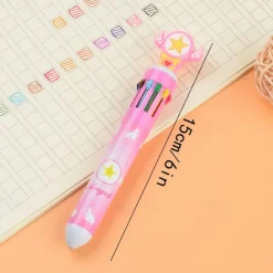1pc Cute 10 Colors Transparent Shape Retractable Ball Pen Cute Animal Shuttle Pen Gift For Kids, Back to School Supplies