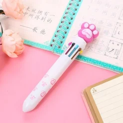 1pc Cute 10 Colors Transparent Shape Retractable Ball Pen Cute Animal Shuttle Pen Gift For Kids, Back to School Supplies