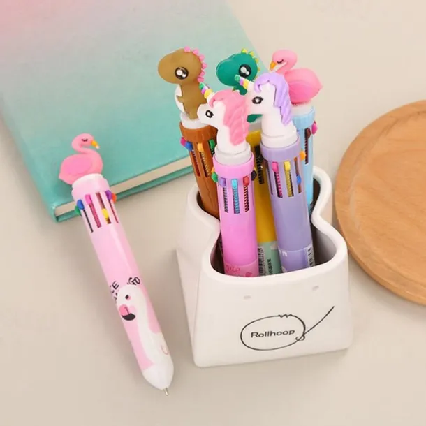 1pc Cute 10 Colors Transparent Shape Retractable Ball Pen Cute Animal Shuttle Pen Gift For Kids, Back to School Supplies