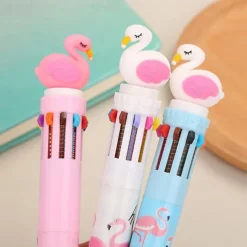 1pc Cute 10 Colors Transparent Shape Retractable Ball Pen Cute Animal Shuttle Pen Gift For Kids, Back to School Supplies