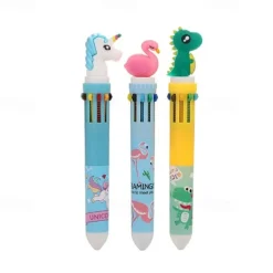 1pc Cute 10 Colors Transparent Shape Retractable Ball Pen Cute Animal Shuttle Pen Gift For Kids, Back to School Supplies
