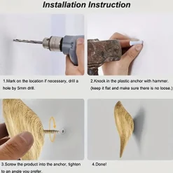 1pc, Designer Wood Grain Bird Coat Hooks - Premium Resin Creative Wall Mounted Birds Decorative Art Decor Hat Towel Bag Hanger Gift For Home, Living Room, Bedroom, Shop