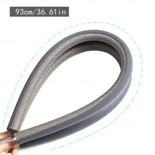 1pc Door Draft Stopper 36.6 Inch Under Door Draft Noise Blocker Black Gap Stoppers Entry Door Draft Guard For Bottom Of Doors Adjustable Twin Door Draft
