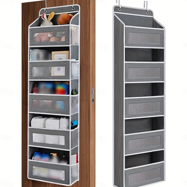 1pc Door Storage Device 5-Layer Camping Car Storage Device Rv Bathroom Storage Device Door Storage Device Toy Diaper Bedroom Closet Wall Mounted Door Hanging Storage Device