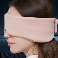 1pc Dual-use Double-sided Eye Mask, Blackout Sleep Eye Mask, Nap Viscose Eye Mask, Soundproof Anti-noise Simple Solid Color