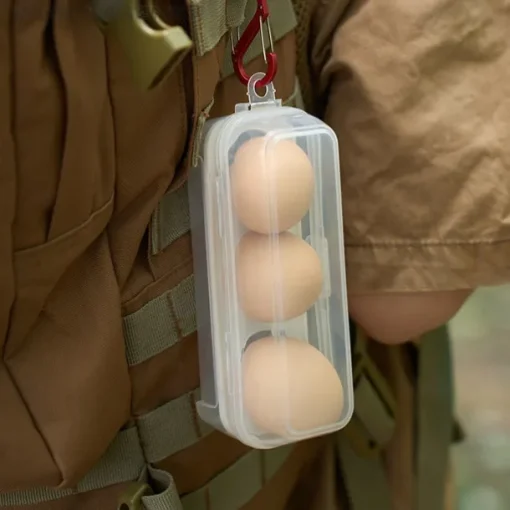 1Pc Egg Holder for Camping - Shockproof Container Holds 6 Eggs for Hiking & Backpacking