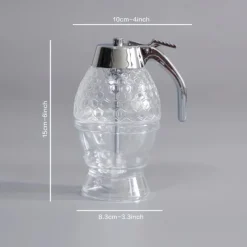 1pc Elegant Press-Type Honey Dispenser - Mess-Free Syrup & Condiment Jar - Kitchen Decor and Convenience