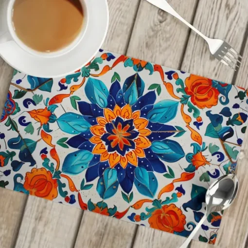 1PC Ethnic Pattern Placemat Table Mat 12x18 Inch Table Mats for Party Kitchen Dining Decoration