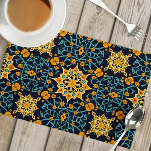 1PC Ethnic Pattern Placemat Table Mat 12x18 Inch Table Mats for Party Kitchen Dining Decoration