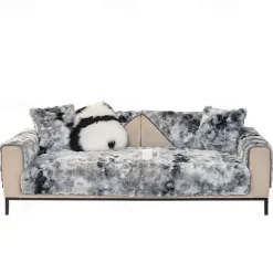 1pc Faux Rabbit Fur Couch Cover - Ultra-Soft and Luxurious Texture - Provides Cozy Warmth and Style - Protects Your Sofa from Spills, Stains, and Scratches - Easy to Install and Remove