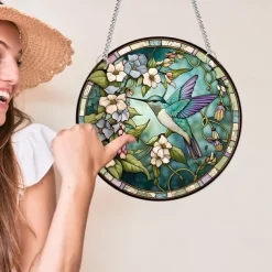 1pc Flowers Wall Hanging Suncatcher for Home and Garden Decor - Perfect for Home Decor