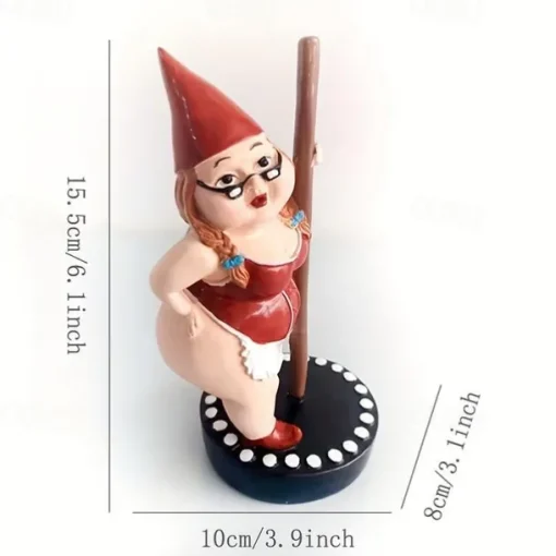 1pc Garden Steel Pipe Dancer, Resin Handicraft Statue, Garden Ornaments, Micro Landscape For Home & Office, Indoor/Outdoor Decoration,